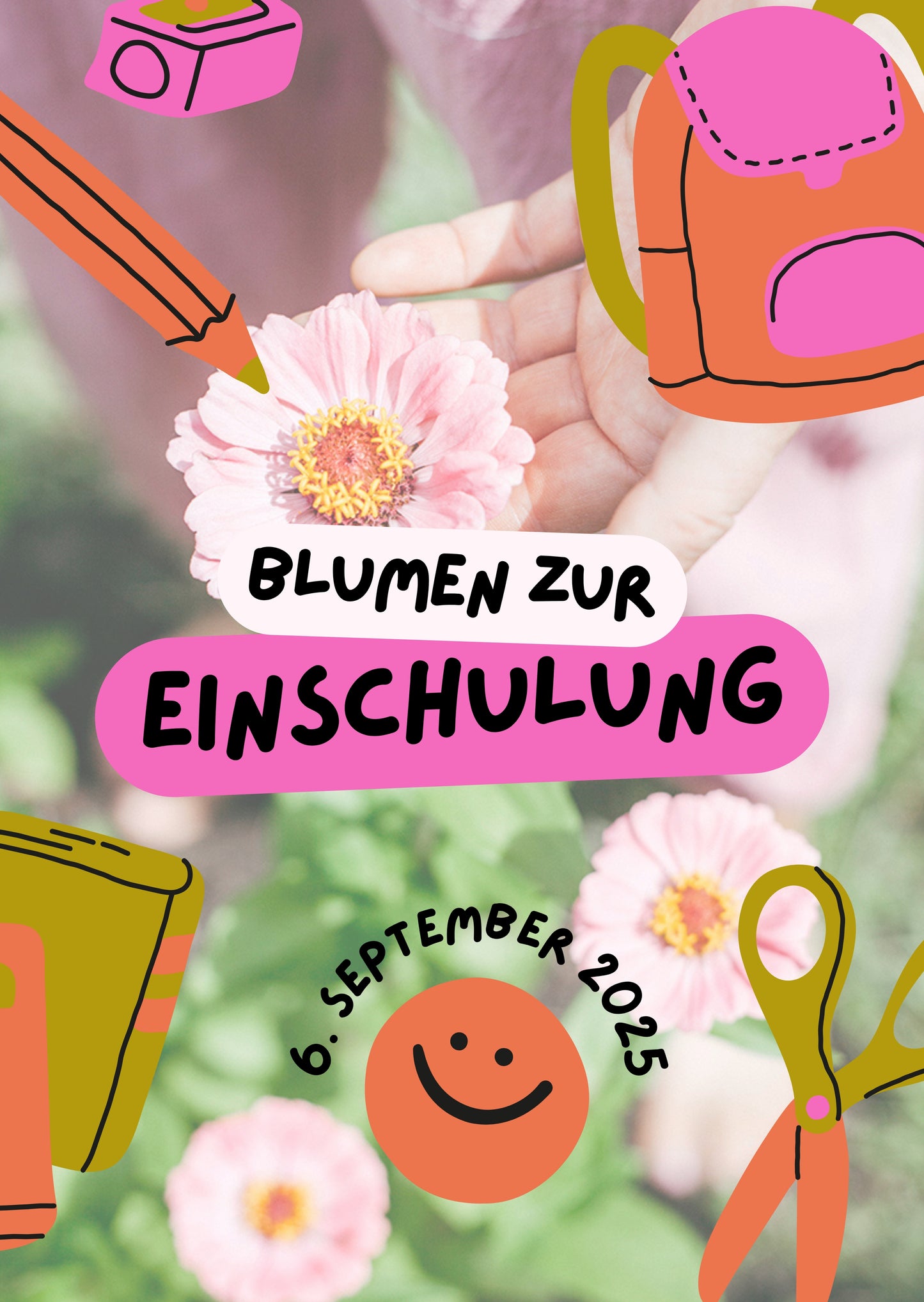 ein Eimer voller Blumen